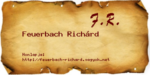 Feuerbach Richárd névjegykártya