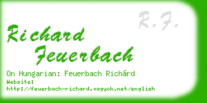 richard feuerbach business card