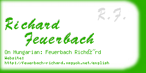 richard feuerbach business card